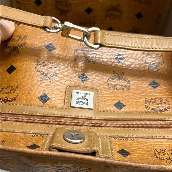 MCM Brown and Green Tote Bag - Picture 8 of 16